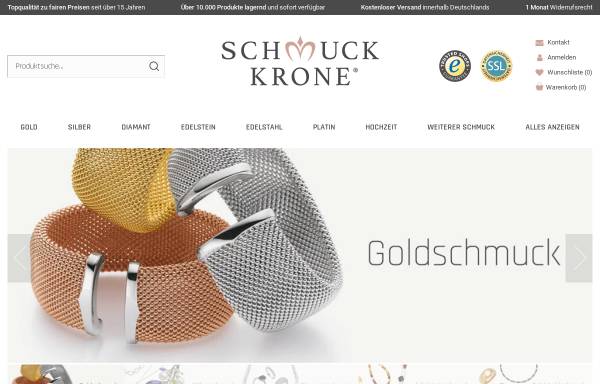 Vorschau von www.schmuck-krone.de, Schmuck Krone, Denys Mansarliysky