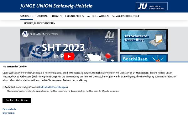 Vorschau von www.ju-sh.de, Junge Union Schleswig-Holstein