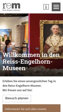 Vorschau der mobilen Webseite www.rem-mannheim.de, Reiss-Engelhorn-Museen