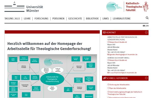 Vorschau von www.uni-muenster.de, Arbeitsstelle Feministische Theologie und Genderforschung