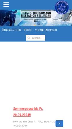 Vorschau der mobilen Webseite esg-esslingen.de, Eissportgemeinschaft