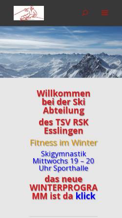 Vorschau der mobilen Webseite www.tsvrsk-ski.de, RSK Sport Skiabteilung