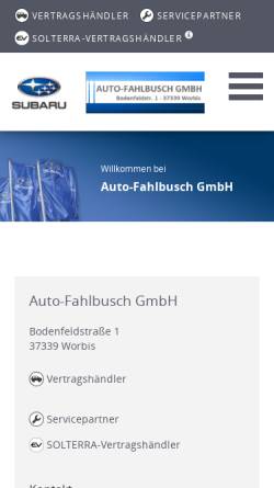 Vorschau der mobilen Webseite www.auto-fahlbusch.de, Auto-Fahlbusch GmbH