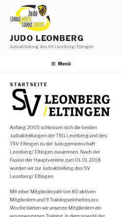 Vorschau der mobilen Webseite www.judo-in-leonberg.de, Judogemeinschaft Leonberg-Eltingen