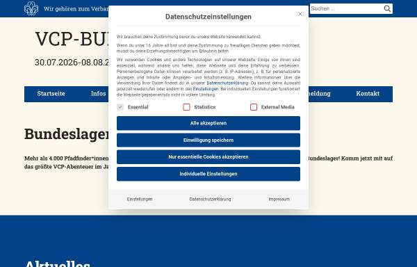 Vorschau von bundeslager.vcp.de, VCP Bundeslager