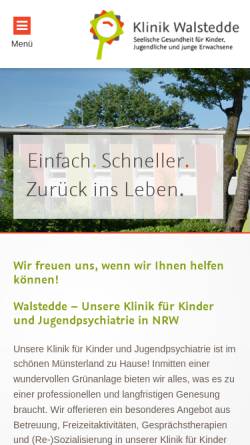 Vorschau der mobilen Webseite www.klinik-walstedde.de, Klinik Walstedde