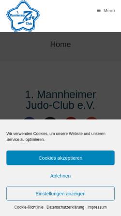 Vorschau der mobilen Webseite www.1-mannheimer-judo-club.de, 1. Mannheimer Judo Club