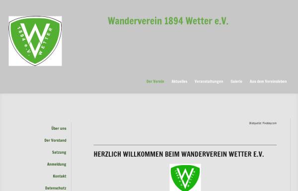 Vorschau von www.wanderverein-wetter.de, Wanderverein 1894 Wetter e.V.