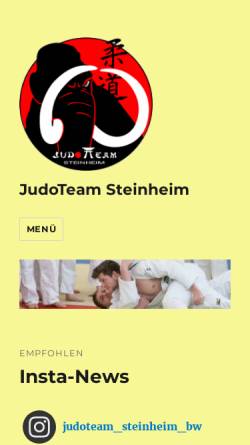 Vorschau der mobilen Webseite www.judo-steinheim.de, TC Budo Center Steinheim