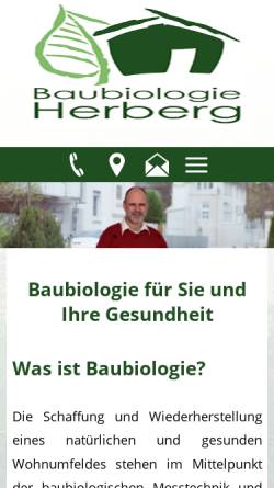Vorschau der mobilen Webseite www.baubiologie-herberg.de, Baubiologie Herberg
