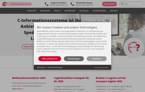 Vorschau von www.c-logistic.de, C-Informationssysteme GmbH