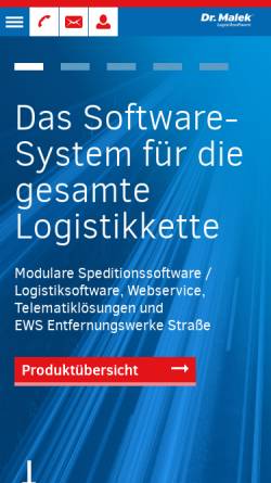 Vorschau der mobilen Webseite www.dr-malek.de, Dr. Malek Software GmbH
