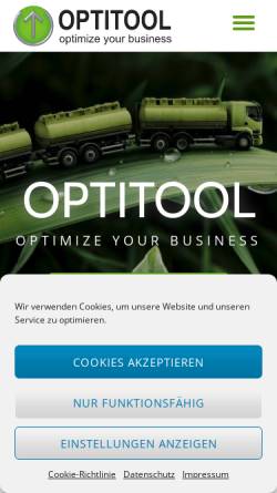 Vorschau der mobilen Webseite www.optitool.de, Optitool GmbH