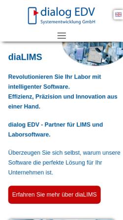 Vorschau der mobilen Webseite www.dialog-edv.de, Dialog EDV Systementwicklungs GmbH