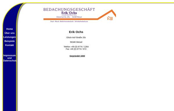 Vorschau von www.dachdecker-ochs.de, Karl-Heinz Ochs Bedachungen