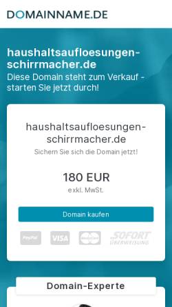 Vorschau der mobilen Webseite www.haushaltsaufloesungen-schirrmacher.de, Haushaltsauflösungen Schirrmacher