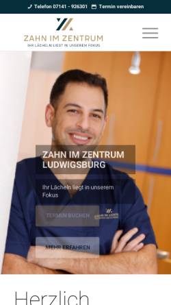 Vorschau der mobilen Webseite www.zahnarztpraxis-dr-haag.de, Zahnarztpraxis Dr. Martin Haag