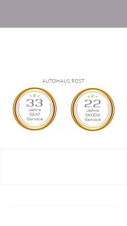 Vorschau der mobilen Webseite www.autohaus-rost.com, Autohaus Rost Auto-Forum GmbH & Co. KG