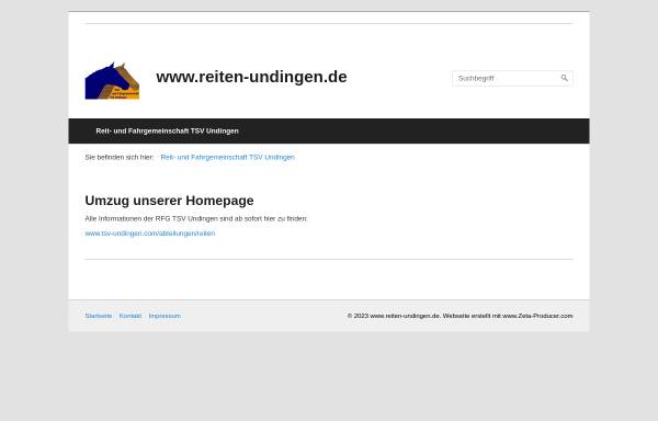 Vorschau von www.reiten-undingen.de, Reit- und Fahrgemeinschaft TSV Undingen