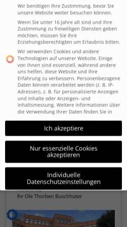 Vorschau der mobilen Webseite www.buschhueter.de, Buschhüter, Ole Thorben (MdHB)