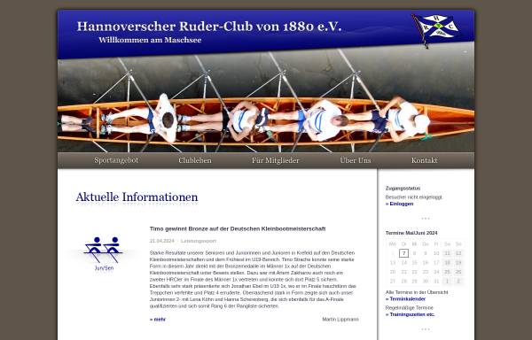 Vorschau von www.hrc1880.de, Hannoverscher Ruder-Club von 1880 e.V.