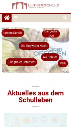 Vorschau der mobilen Webseite www.lutherschule.org, Gymnasium Lutherschule