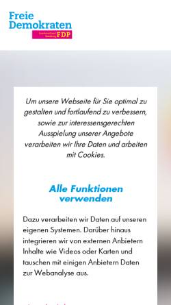 Vorschau der mobilen Webseite www.fdphamburg.de, FDP Hamburg