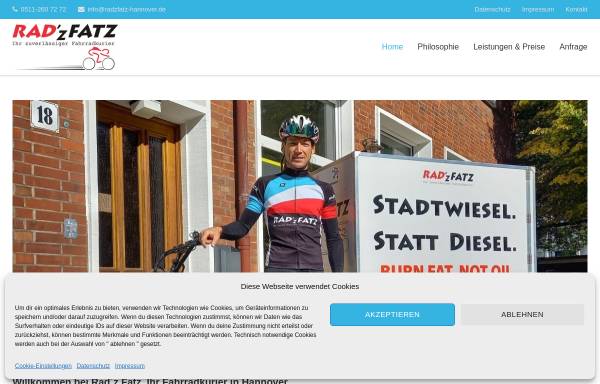 Vorschau von www.radzfatz-hannover.de, Rad´z Fatz GbR - Fahrradkuriere