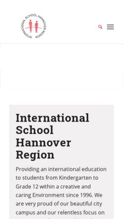 Vorschau der mobilen Webseite is-hr.de, International School Hannover Region GmbH