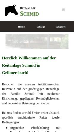 Vorschau der mobilen Webseite www.rv-gellmersbach.de, Reitverein Gellmersbach e.V.