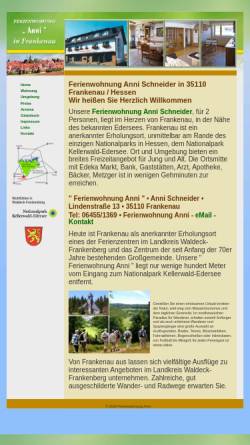 Vorschau der mobilen Webseite www.fewo-schneider-frankenau.de, Ferienwohnung Anni Schneider