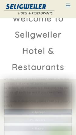 Vorschau der mobilen Webseite www.hotel-seligweiler-ulm.de, Hotel Rasthaus Seligweiler