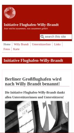 Vorschau der mobilen Webseite www.flughafen-willy-brandt.de, Initiative Flughafen-Willy-Brandt