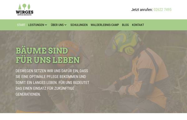 Vorschau von www.baumpflege-wirges.de, Baumpflege Wirges