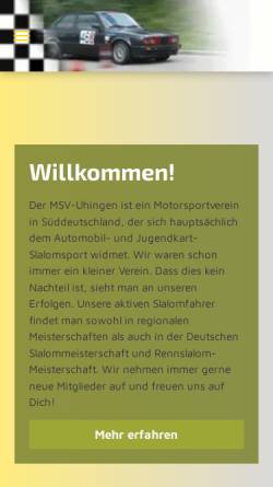 Vorschau der mobilen Webseite www.msv-uhingen.de, 1. Motorportvereinigung Filstal-Uhingen e.V.