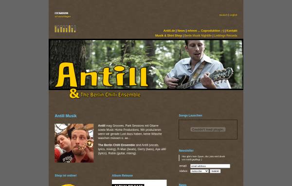 Vorschau von www.antill.de, Antill & The Berlin Chilli Ensemble