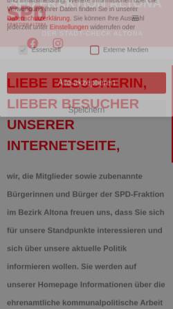 Vorschau der mobilen Webseite www.spdfraktionaltona.de, SPD-Bezirksfraktion Altona