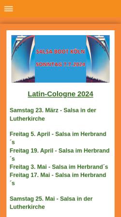 Vorschau der mobilen Webseite www.latincologne.de, Latin-Cologne.de