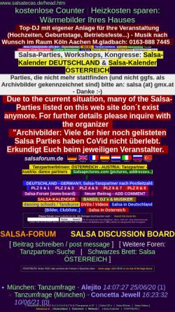 Vorschau der mobilen Webseite salsaforum.de, Salsa-Forum.de