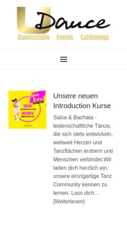 Vorschau der mobilen Webseite u-dance.de, Salsa Hannover