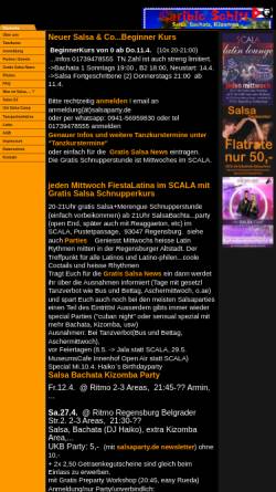 Vorschau der mobilen Webseite www.salsaparty.de, Salsaparty.de