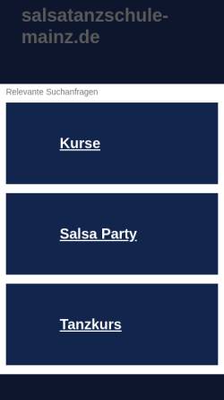 Vorschau der mobilen Webseite www.salsatanzschule-mainz.de, Salsatanzschule-mainz.de
