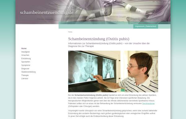 Vorschau von www.schambeinentzuendung.de, Schambeinentzündung