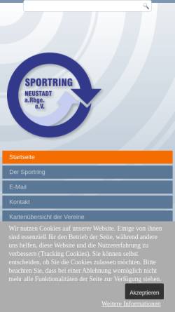 Vorschau der mobilen Webseite www.sportring-neustadt.de, Sportring Neustadt a. Rbge. e.V.