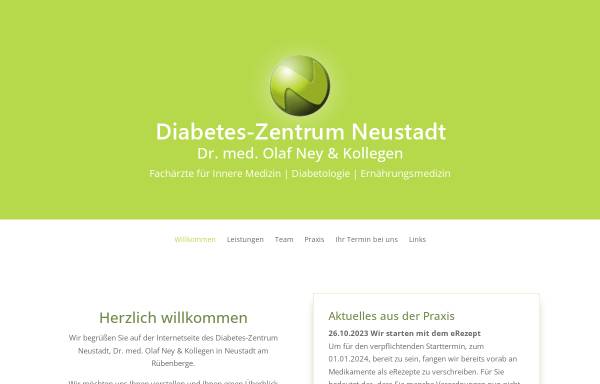 Vorschau von diabetes-neustadt.de, Diabetologische Schwerpunktpraxis Dr. med. Olaf Ney