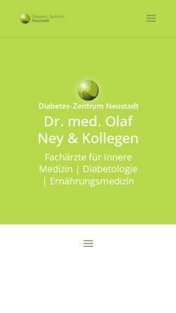 Vorschau der mobilen Webseite diabetes-neustadt.de, Diabetologische Schwerpunktpraxis Dr. med. Olaf Ney