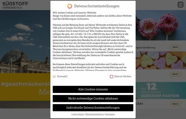 Vorschau von suessstoff-verband.info, Deutscher Süßstoffverband e.V.