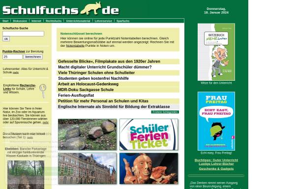 Vorschau von www.schulfuchs.de, Schulfuchs