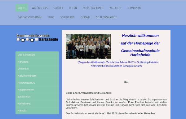 Vorschau von www.gemsharksheide.de, Gemeinschaftsschule Harksheide