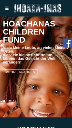 Vorschau der mobilen Webseite www.hoachanas.de, Hoachanas Children Fund